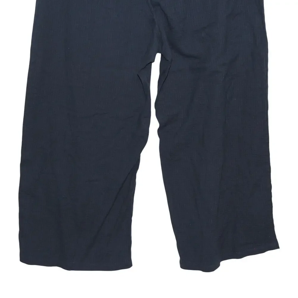 J. Crew 100% Cotton Cropped Pants Size XL Navy Blue NWT